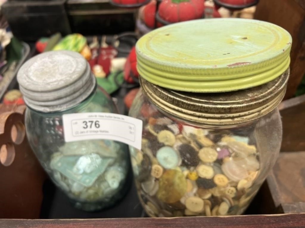 (2) Jars of Vintage Marbles