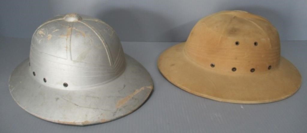 Trooper hat and military hat.
