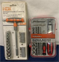 2 screw driver bit sets hyper tough and HDX