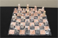 Mexican Vintage Stone Chess Set