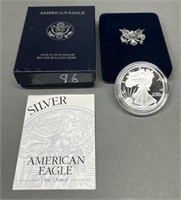 1996-P Proof American Silver Eagle w/ Case & COA