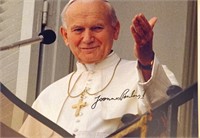 Autograph COA Pope John Paul II Photo