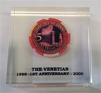 The Venetian Las Vegas Nevada Chip Paperweight