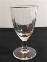 Sherry Glass Vertical Facets Clear Stem Glass