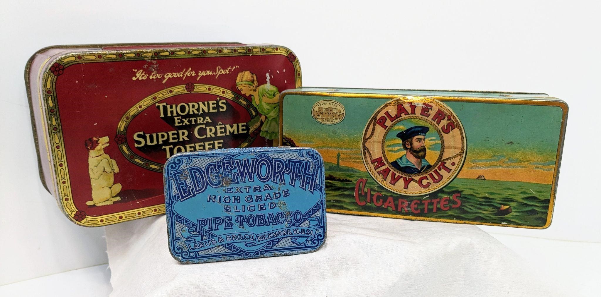 Toffee & Tobacco/Cigarettes Tins