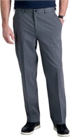 NEW *Haggar Ribbed Dress Pants-Grey, 42Wx32L