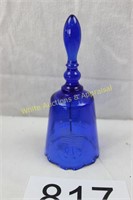 Fenton Art Glass Cobalt Blue Desert Storm Bell