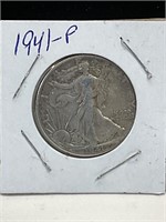 1941 p Walking liberty half dollar