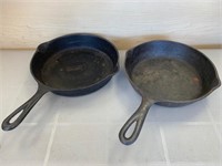 Pair Of Cast Iron Skillets T Eaton Co. + other