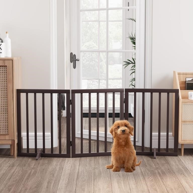 Semiocthome Free Standing Pet Gates for Dog Indoor