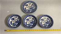 Vintage Oriental Blue Willow Plates - Japan