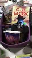 Soft sided tote full of books