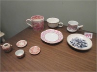 stamped vintage cups and saucers