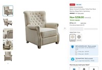 FB3419  BHG Tufted Recliner Beige Fabric Push Ba