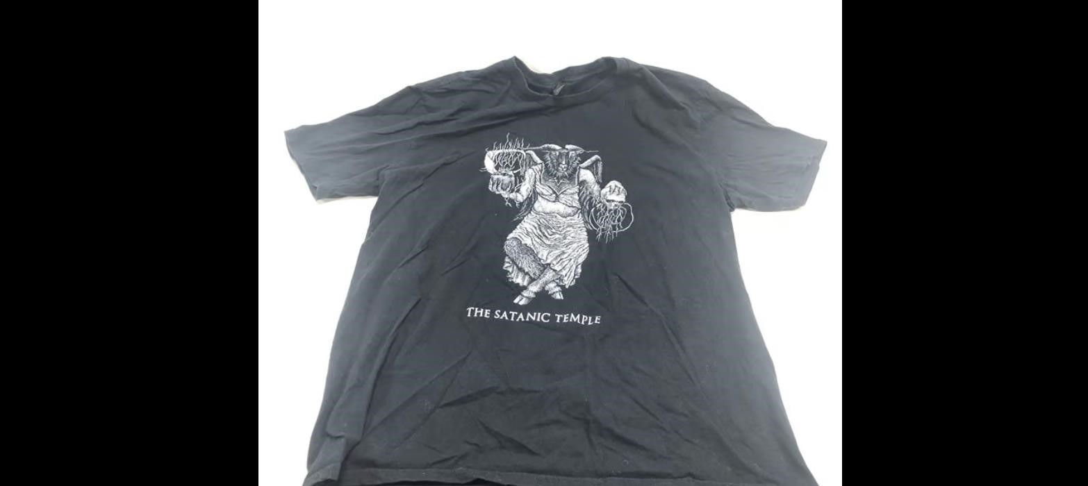 L Black T-Shirt The Satanic Temple Salem, MA