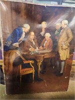 SIGNERS OF DECLARATION BY WM C RICE  28 X 36