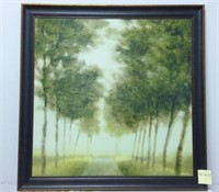 Tree Lined Road Print - Framed