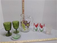 Glass Pitcher & Glasses