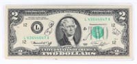 LAMINATED 1976 $2 FEDERAL RESERVE NOTE
