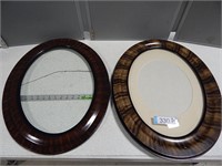 2 Oval picture frames; each approx 24 1/2" x 18 1