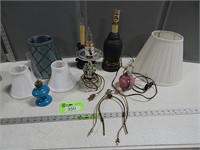 Lamps; lampshades; lamp parts