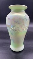 Fenton Green Opalescent Vase