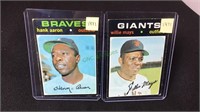 Sports cards, 1971 TOPPS hank Aaron and Willie