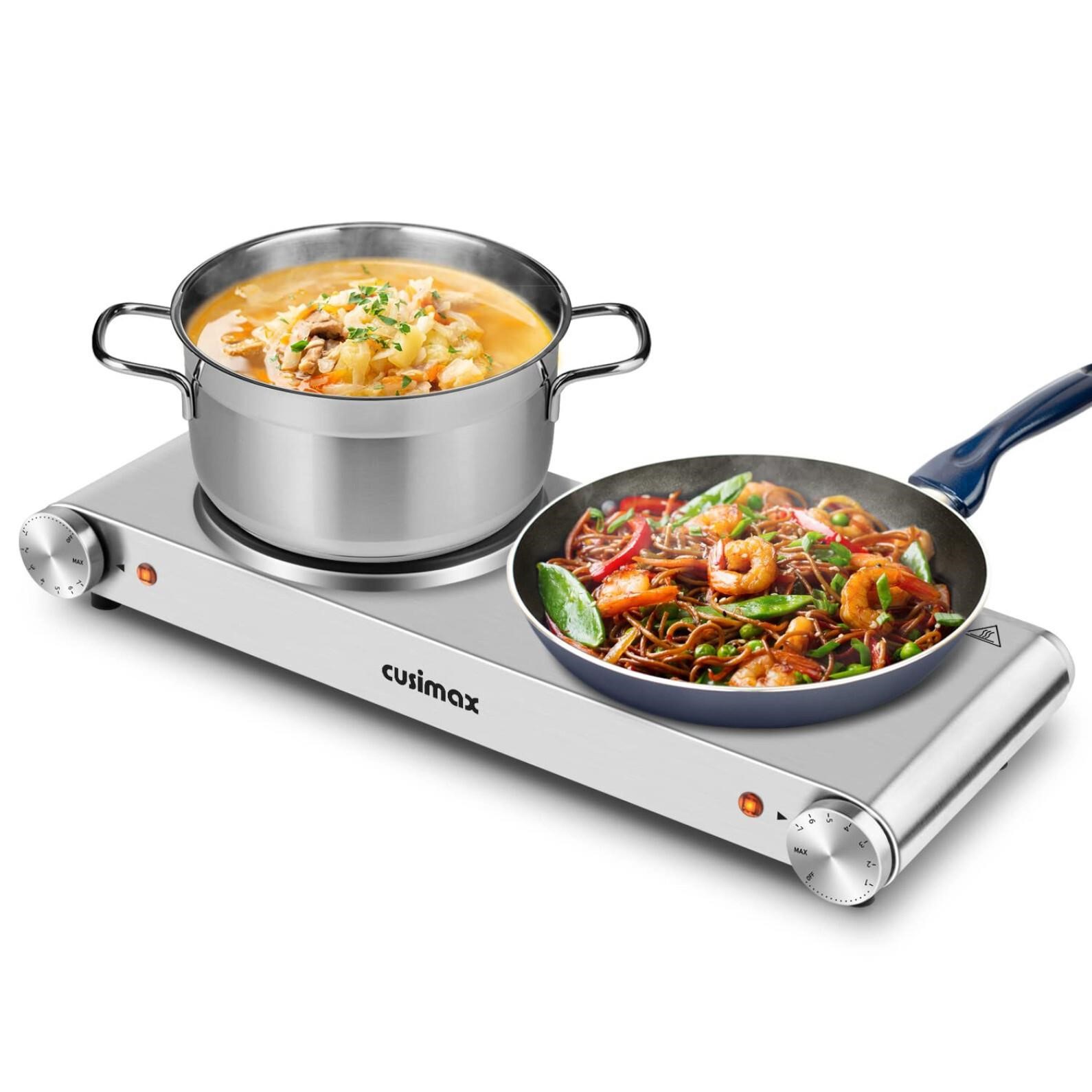 CUSIMAX Hot Plate, Electric Double Burner, 1800W C