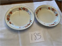 Hall’s Kitchenware Orange Poppy Soup Bowls