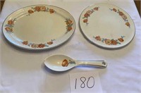 Vintage Hall's Superior Kitchenware Orange Poppy