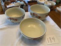 Hall’s Kitchen Orange Poppy Serving Bowls