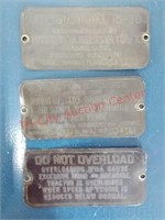 International Harvester metal tags