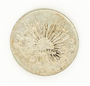 Coin 1889 Mexico 8 Reales Silver Extra Fine