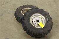 (2) Kenda Bear Claw ATV Tires on Rims 23x7-10