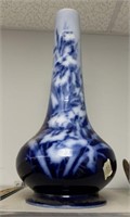 Large Blue Porcelain Flower Vase