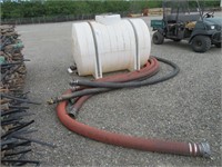 500 Gallon Poly Tank & Assorted Hoses