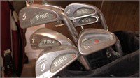 Ping Golf Karsten Clubs 1-9 and Bag