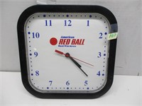 American Red Ball Clock Battery Operated
