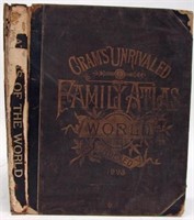 CRAM'S UNRIVALED FAMILY ATLAS OF THE WORLD, 1893