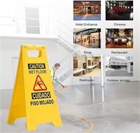 Anzeke Caution Wet Floor Signs, 3 Pack Double