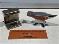 2 x Paper Weights Inc. Anvil (L100mm) & BHP Rail