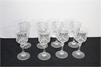 Eight 4½" Crystal Stemware Glasses