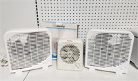 Lot of 3 Table Top Fans