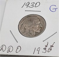 1930 DDO Buffalo Nickel