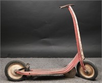 Vintage Red & White Push Scooter