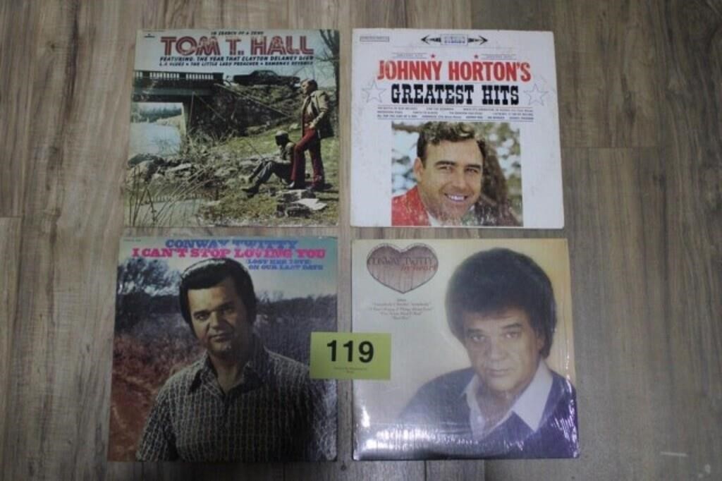 FOUR ALBUMS, 2 CONWAY TWITTY, TOM T HALL