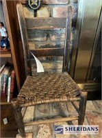 EARLY ANTIQUE CHILD'S CHAIR W/ORIGINAL PAINT AND S