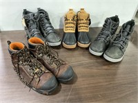1 LOT (4) ASSORTED BOOTS/SNEAKERS INCLUDING: (1)