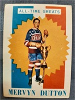 1960-61 Topps NHL Mervin Red Dutton Card #16