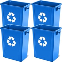 Hushee 4 Pcs Recycling Bins 10.5 Gal Stackable